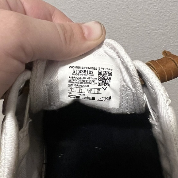 Sperry Crest Vibe  Womens Size 8 Canvas Platform White Sneakers - Picture 7 of 8